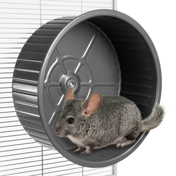 Laufrad aus Metall für Degus, Chinchillas uvm.